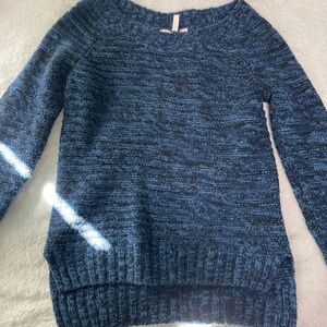 Victoria's Secret Navy Blue Marled Crewneck Sweater